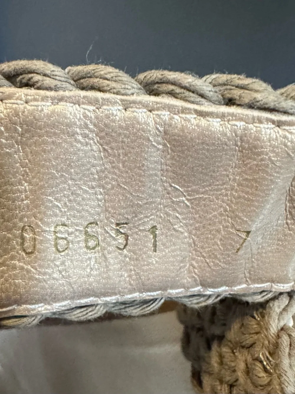 Stuart Weitzman Beige Braided Espadrille Wedge Sandals - Picture 7 of 8